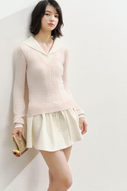 Collar Knitted Top