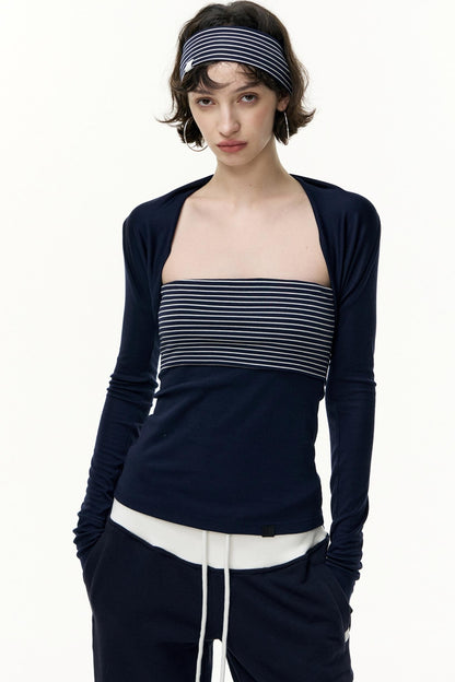 Striped Bandeau Skirt Set-Up