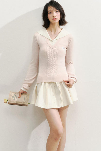 Collar Knitted Top