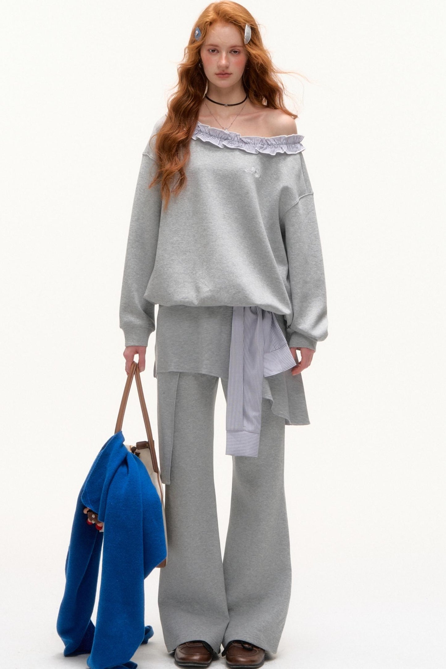 Shoulder Bootcut Pants Set-Up