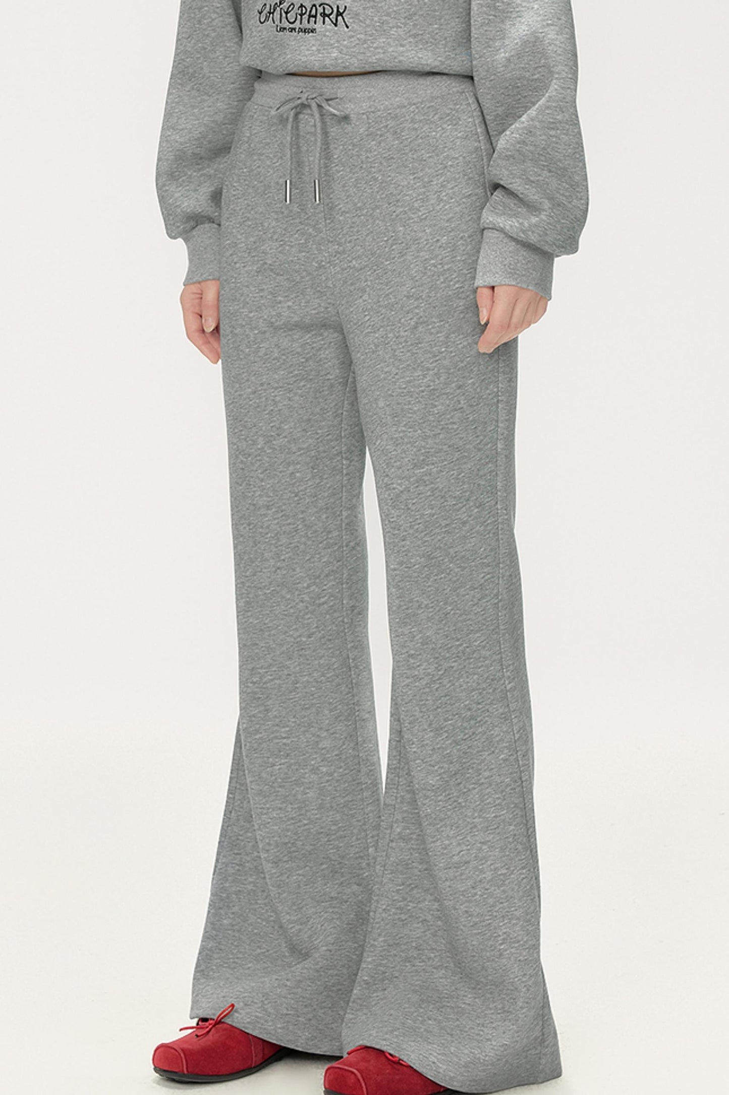 High-Waisted Loose Flared Slacks Set-Up