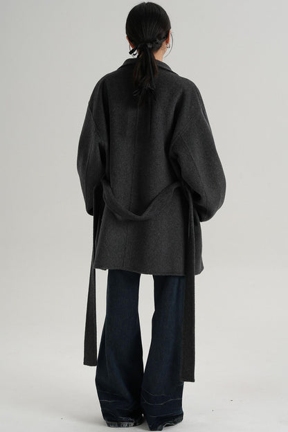 Minimalist Reversible Wool Coat