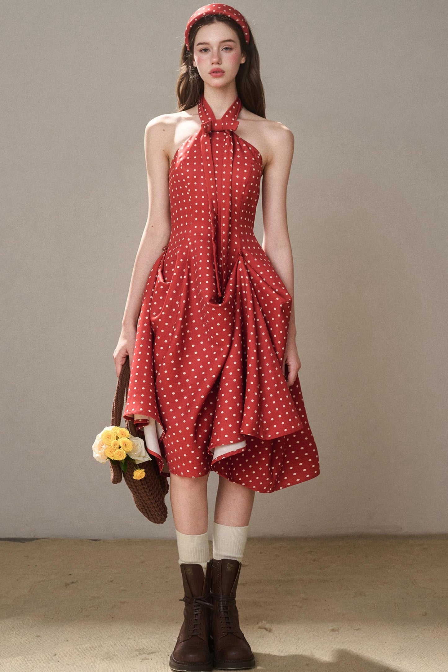 Galaxy Comfortable Retro Red Dress