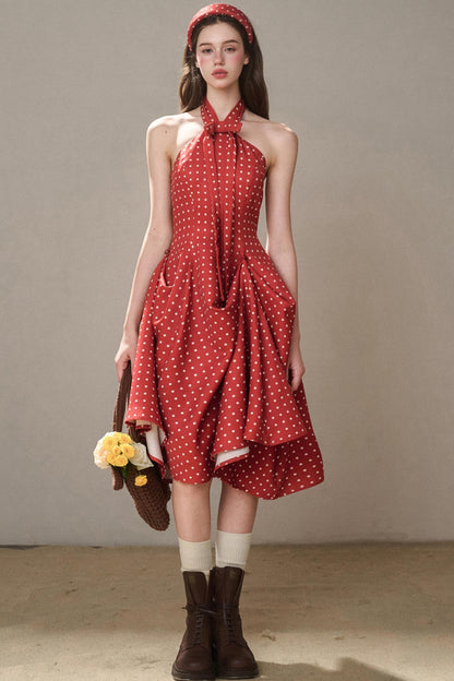 Galaxy Comfortable Retro Red Dress