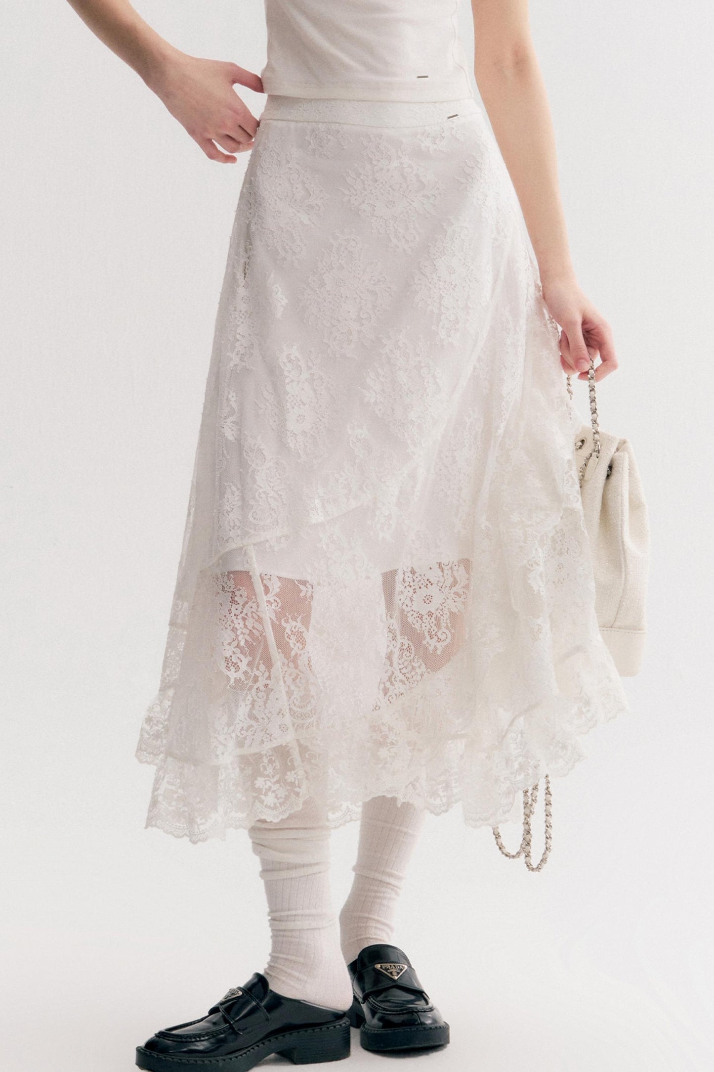 Romantic Lace High-Waisted Maxi Skirt