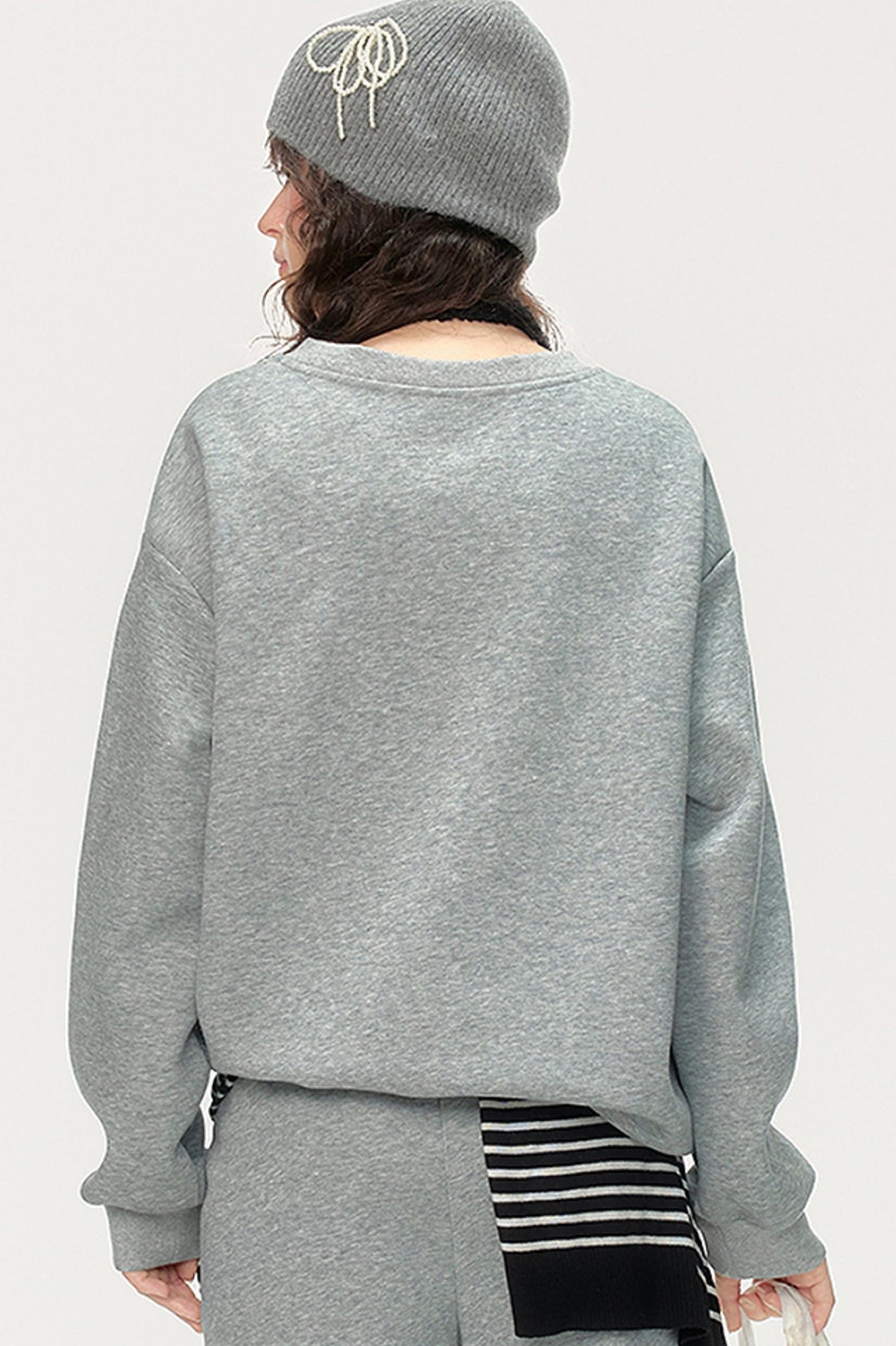 High-Waisted Loose Flared Slacks Set-Up