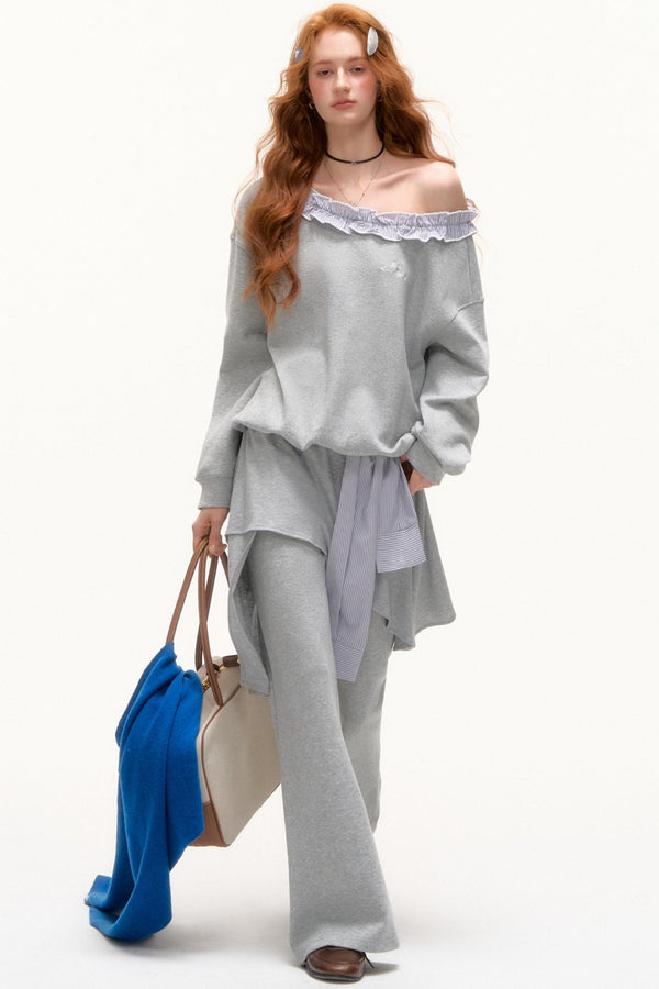 Shoulder Bootcut Pants Set-Up