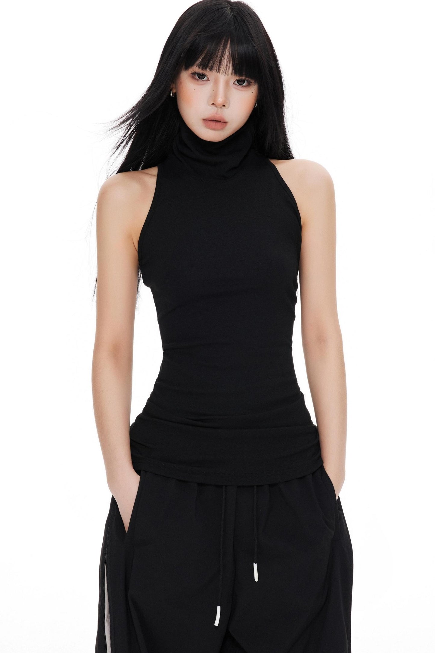 Slimming High-Necked Knitted Vest