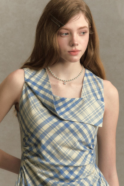 Plaid Sleeveless Dress