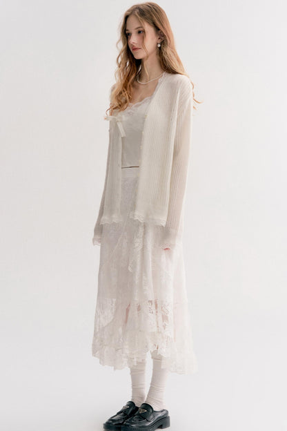 Romantic Lace High-Waisted Maxi Skirt