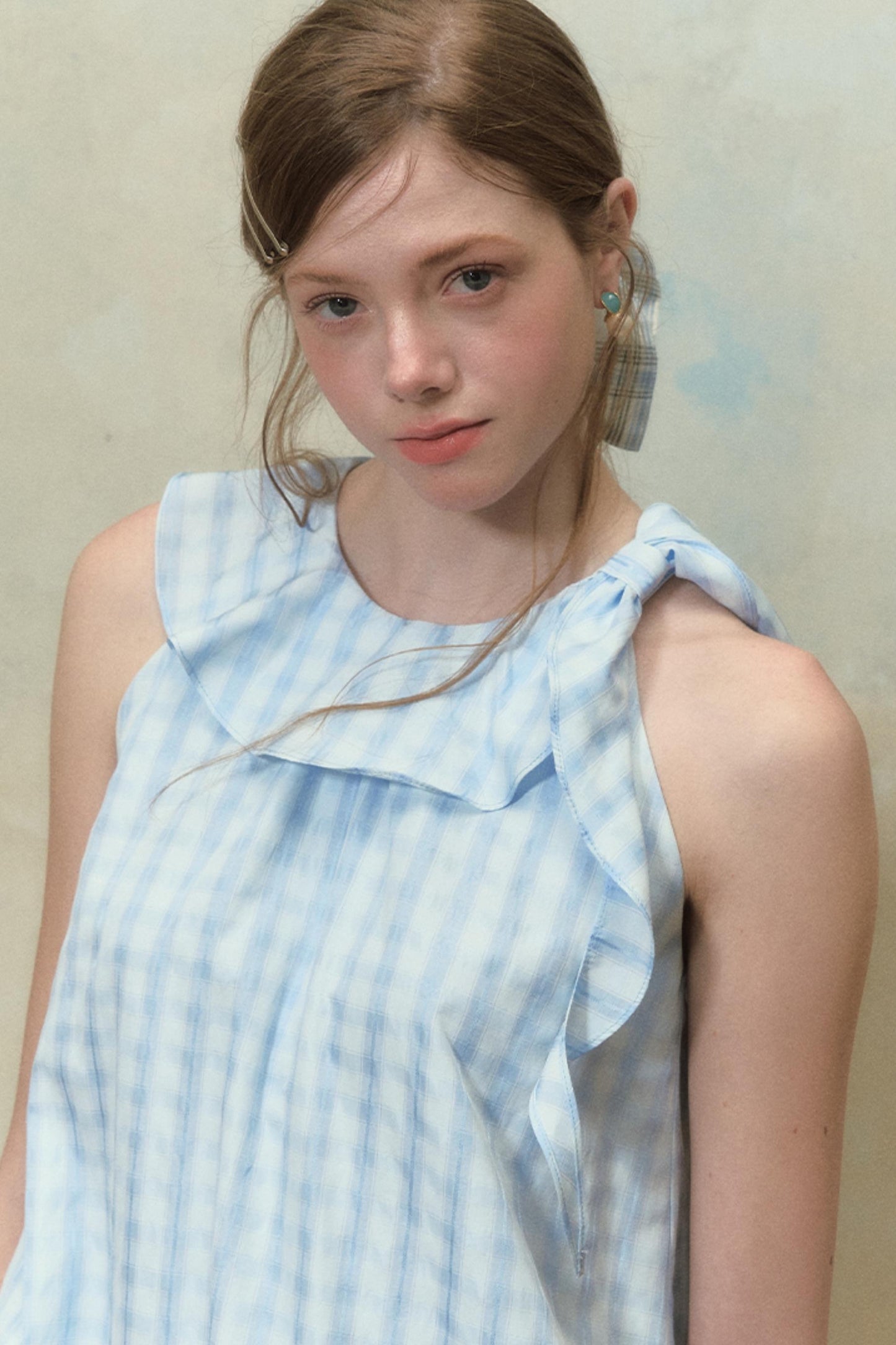 Summer Plaid Tie Dress