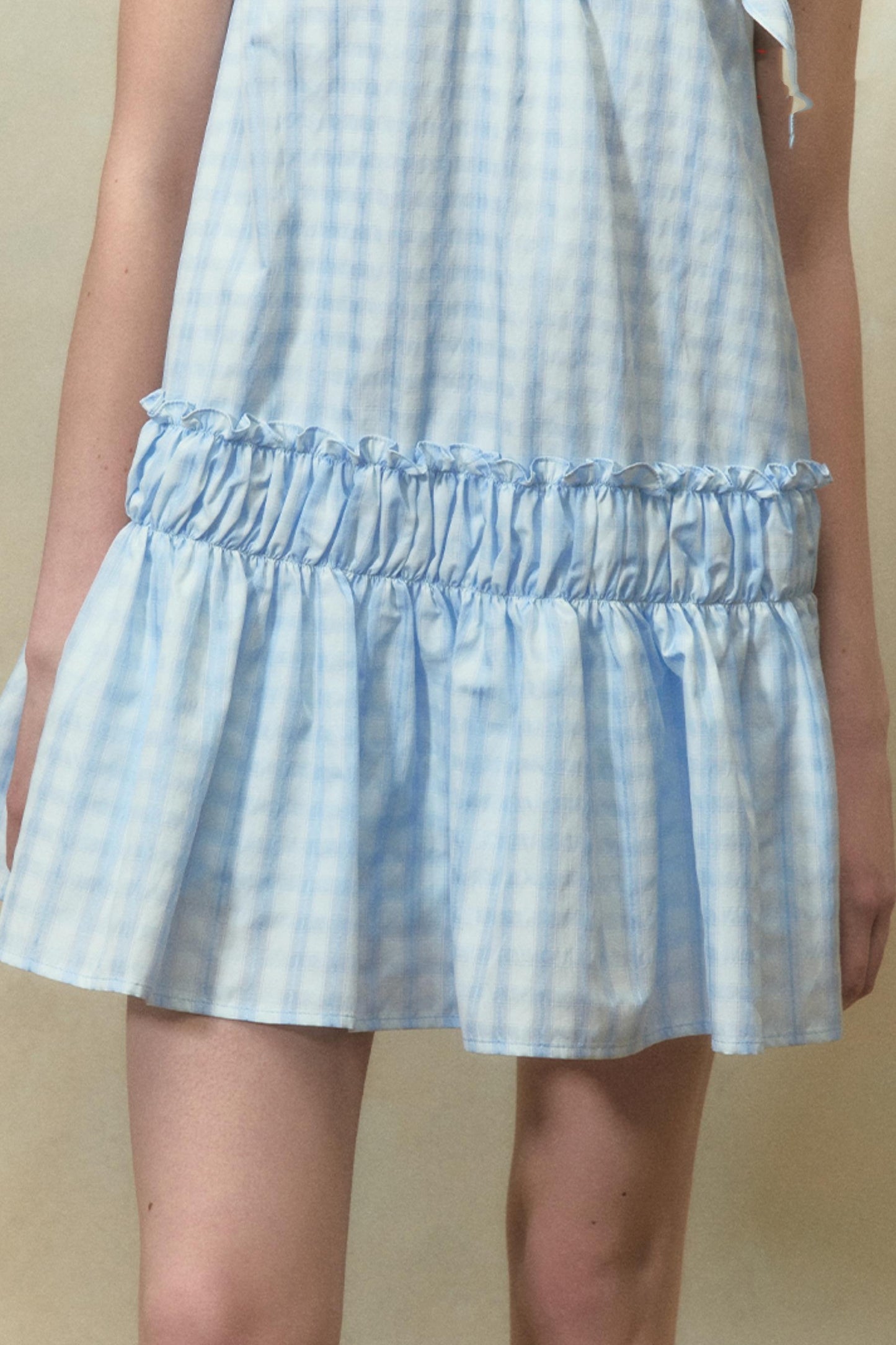 Summer Plaid Tie Dress