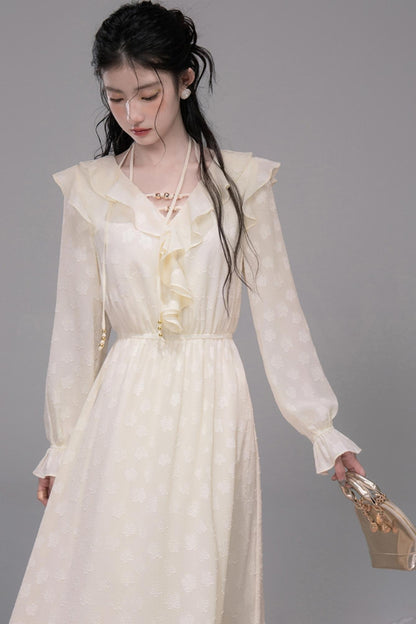 Lotus Pleated Halterneck Dress