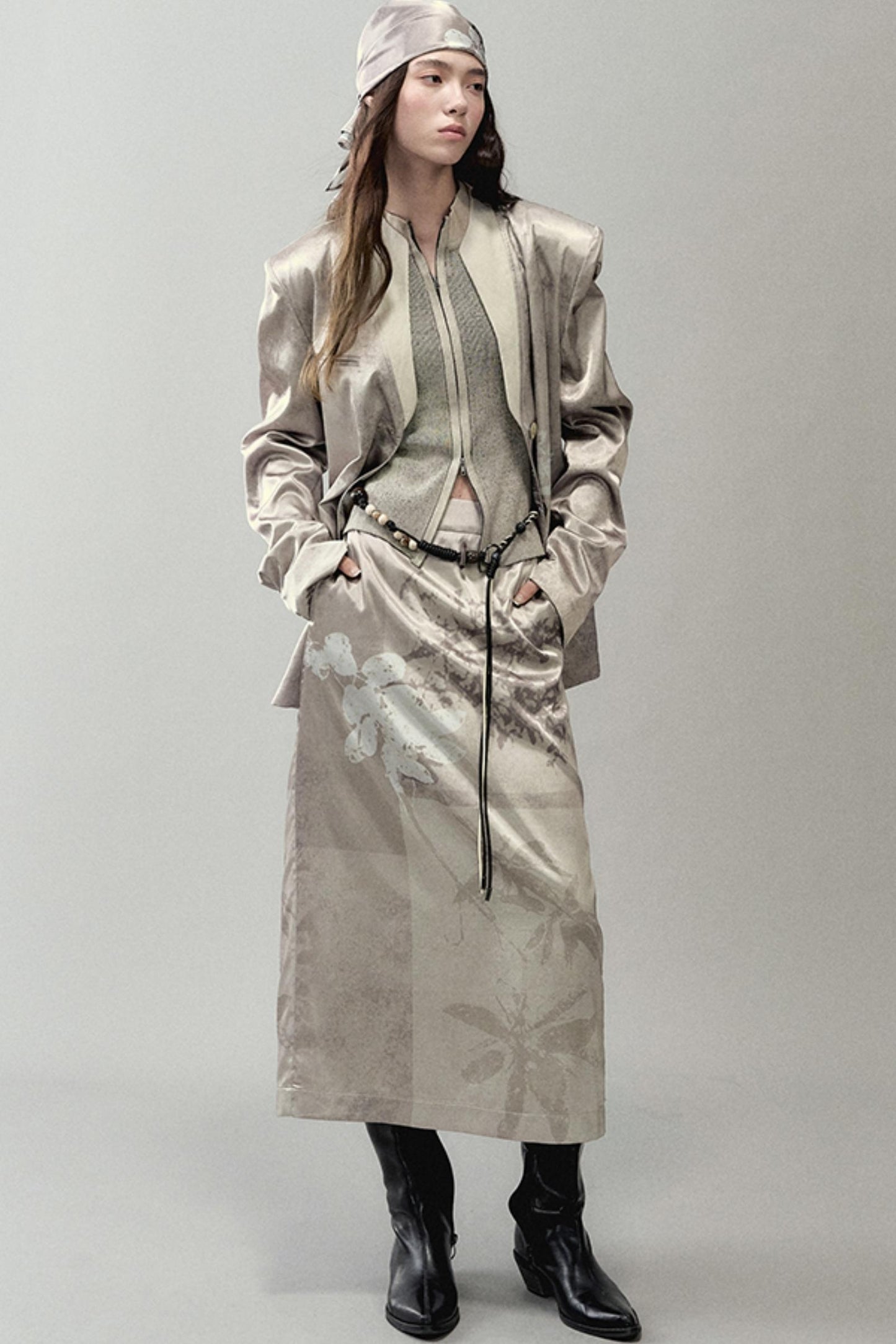 Spliced Knitted Cardigan