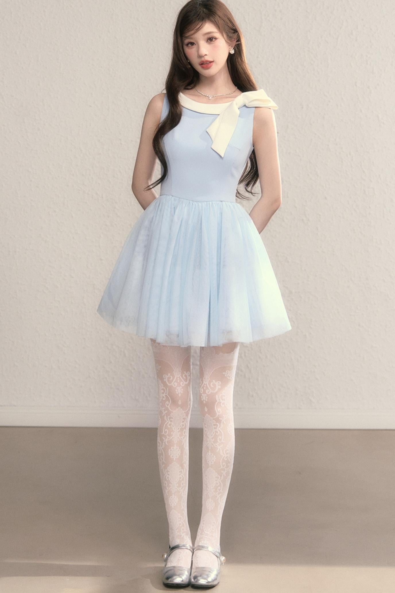 Blue Cinderella Mesh Princess Dress