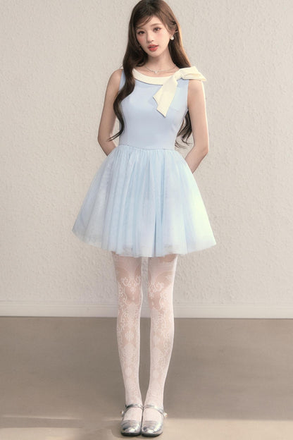 Blue Cinderella Mesh Princess Dress