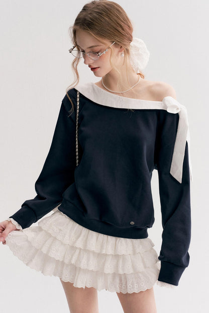 Balletcore Lace Sweatshirt