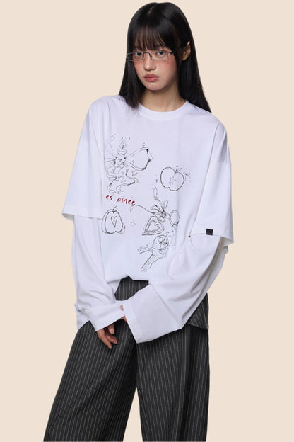 White Long Sleeve Tee