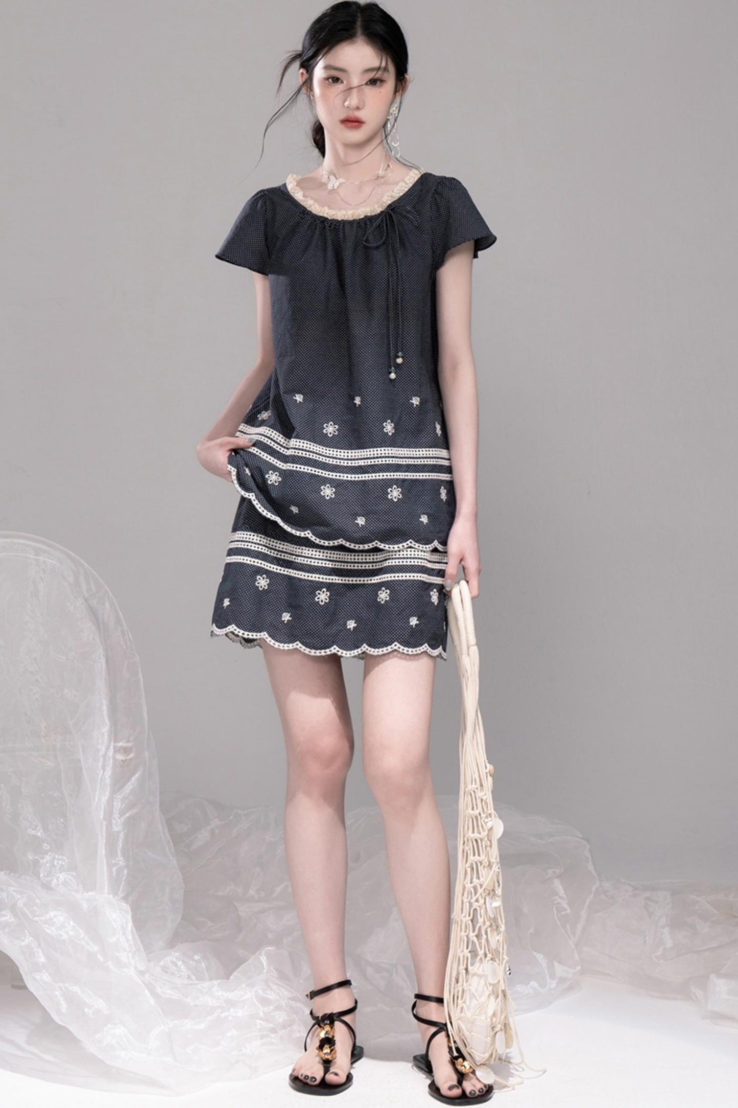 Bali Coconut Sea Embroidered Set