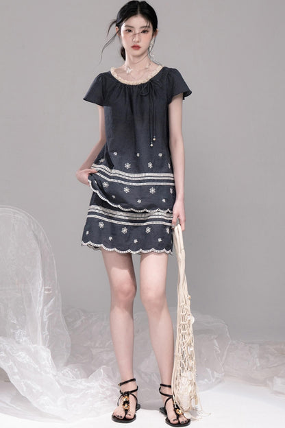 Bali Coconut Sea Embroidered Set