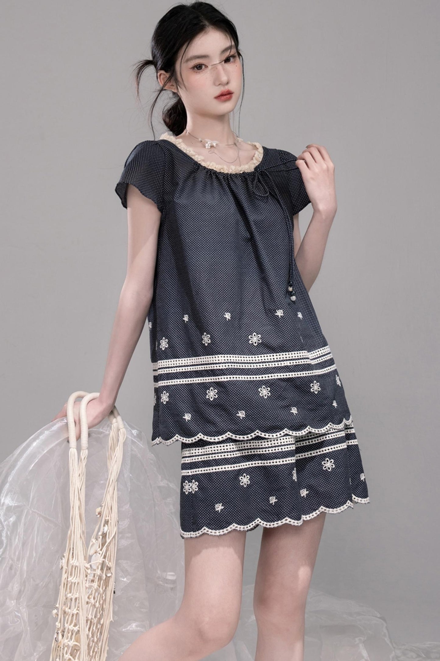 Bali Coconut Sea Embroidered Set