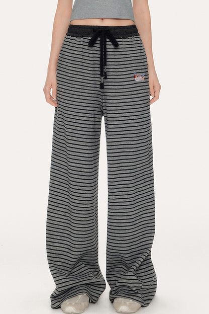 Lazy Striped Knit Pants