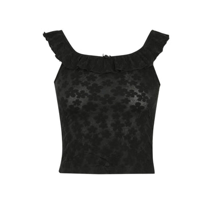 Floral Ruffled One-Shoulder Blouse