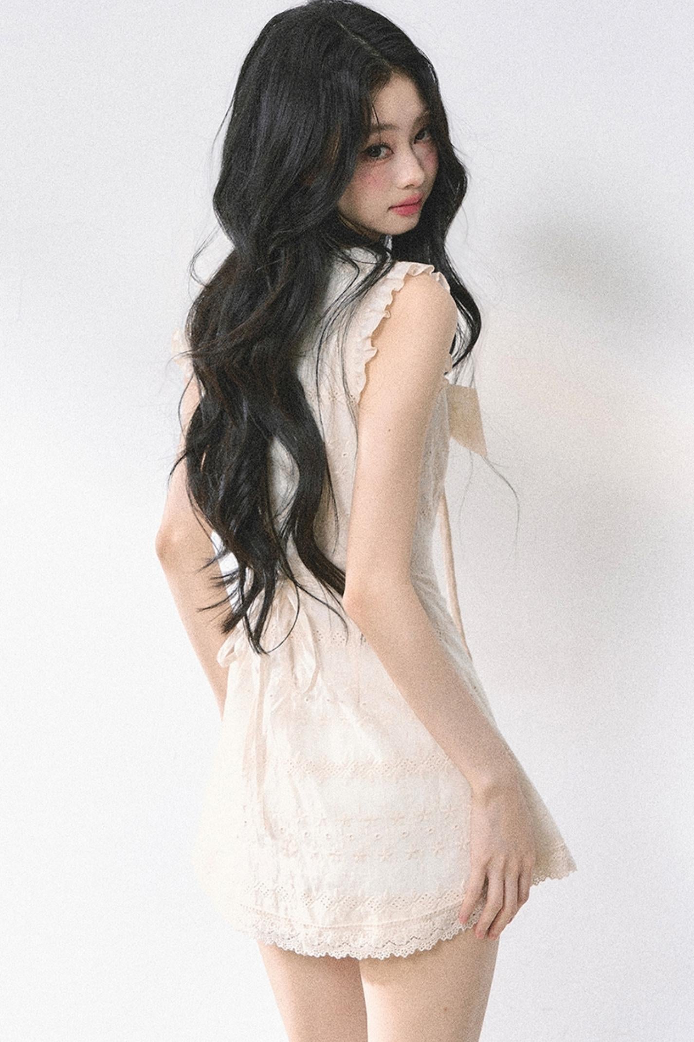 French V-Neck Lace Dress