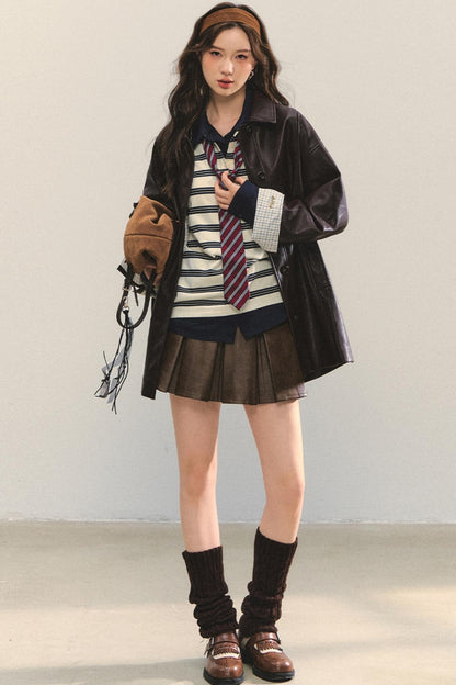 Elegant Leather Skirt