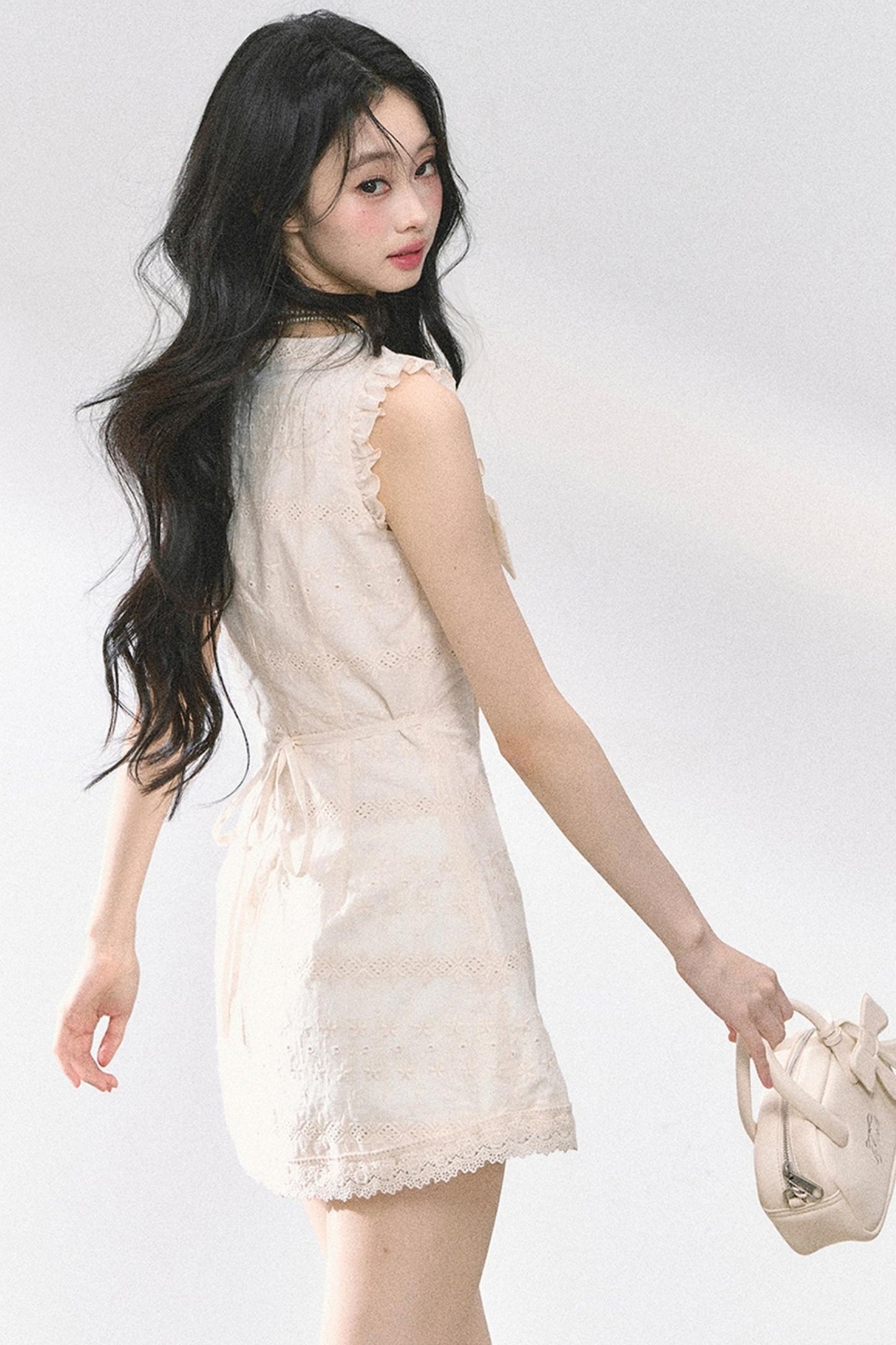 French V-Neck Lace Dress