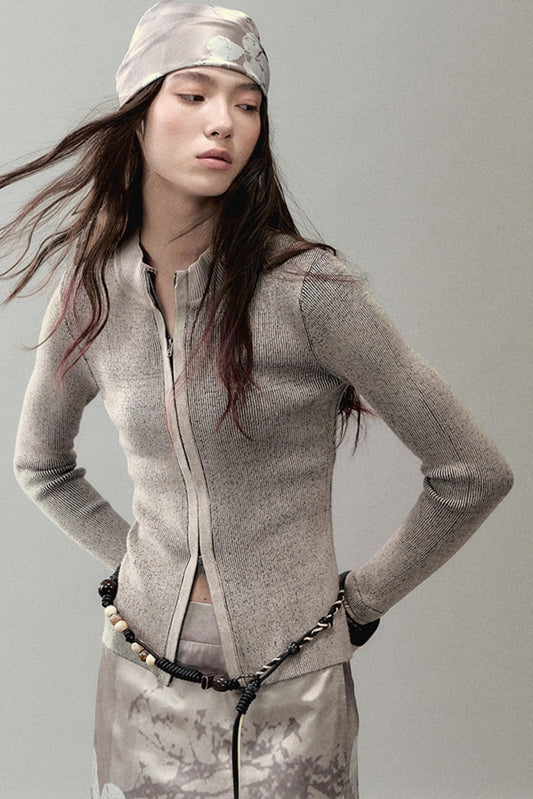 Spliced Knitted Cardigan
