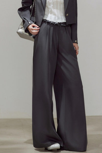 Autumn Gray Blazer Suit Set-Up