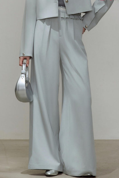 Autumn Gray Blazer Suit Set-Up