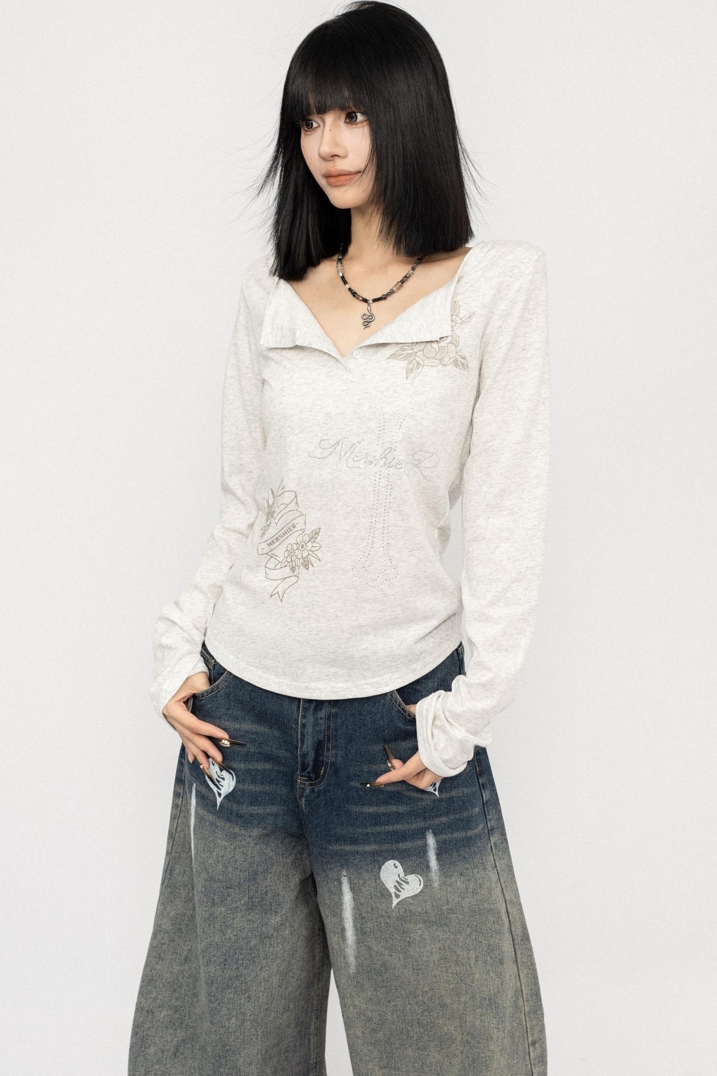 Autumn Retro Long Sleeve Tee