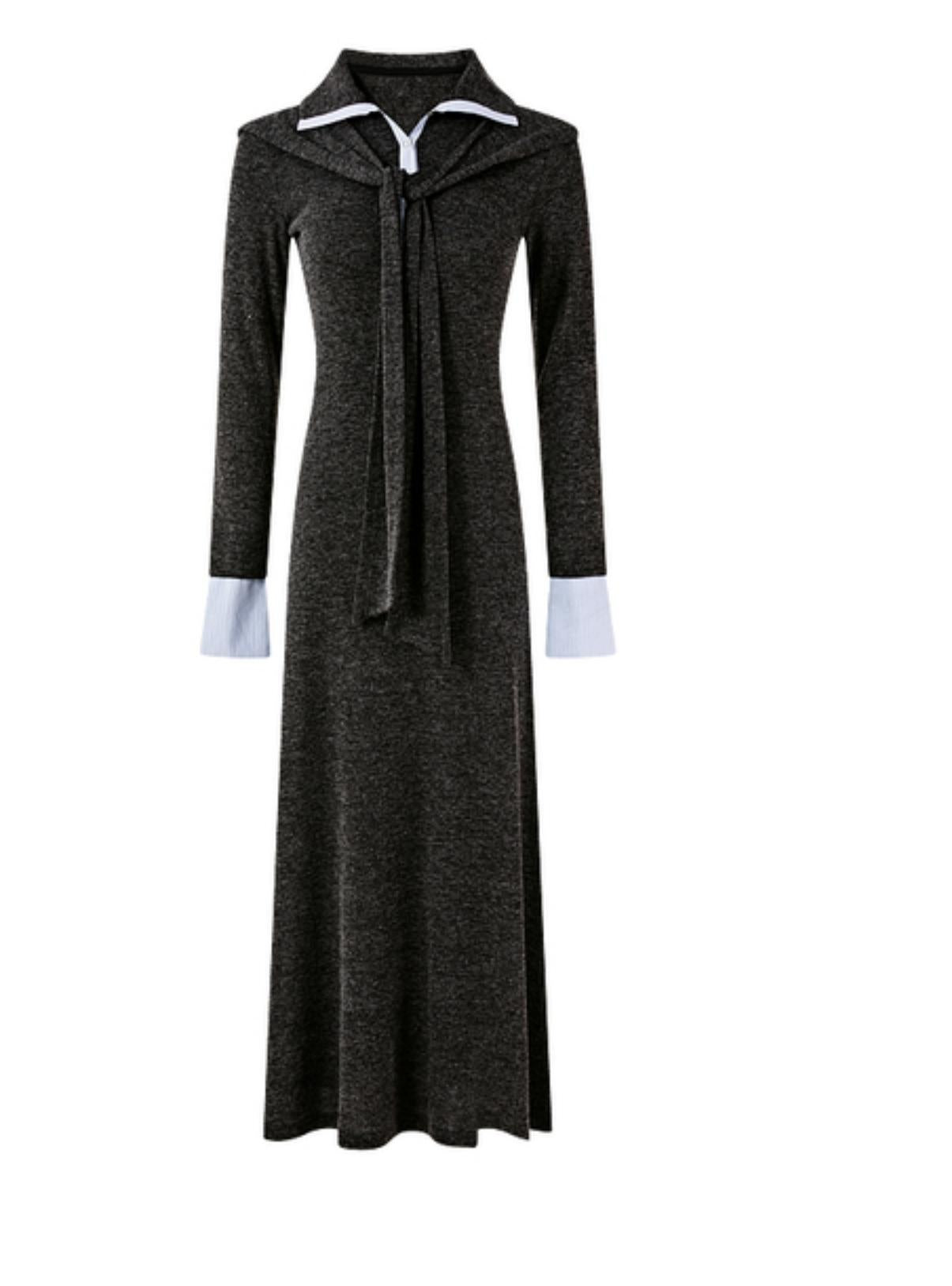 New V-Neck Knitted Dress