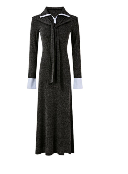 New V-Neck Knitted Dress