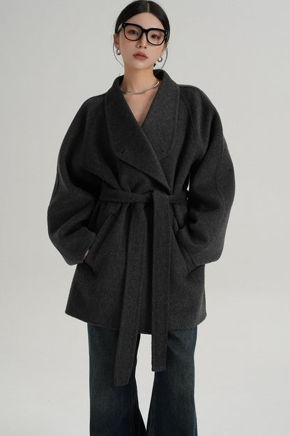 Minimalist Reversible Wool Coat