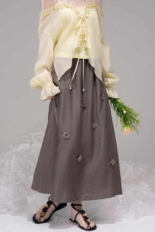 Summer Floral A-Line Skirt