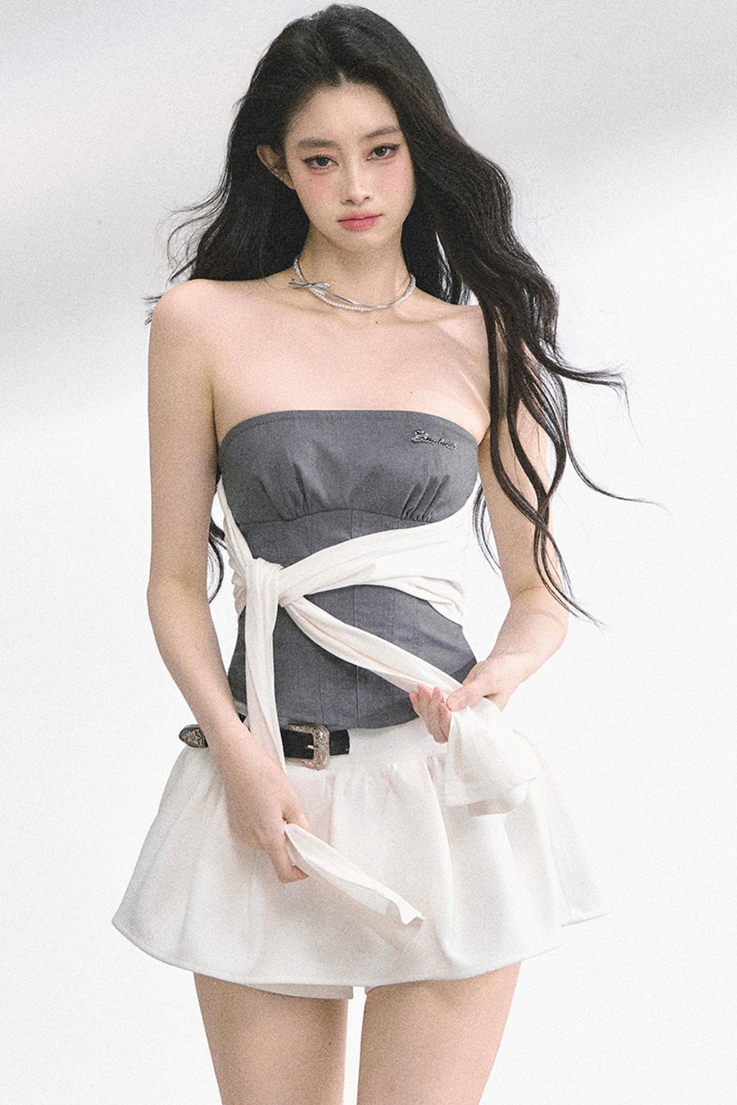 Sea Soul One-Shoulder Bandeau Top