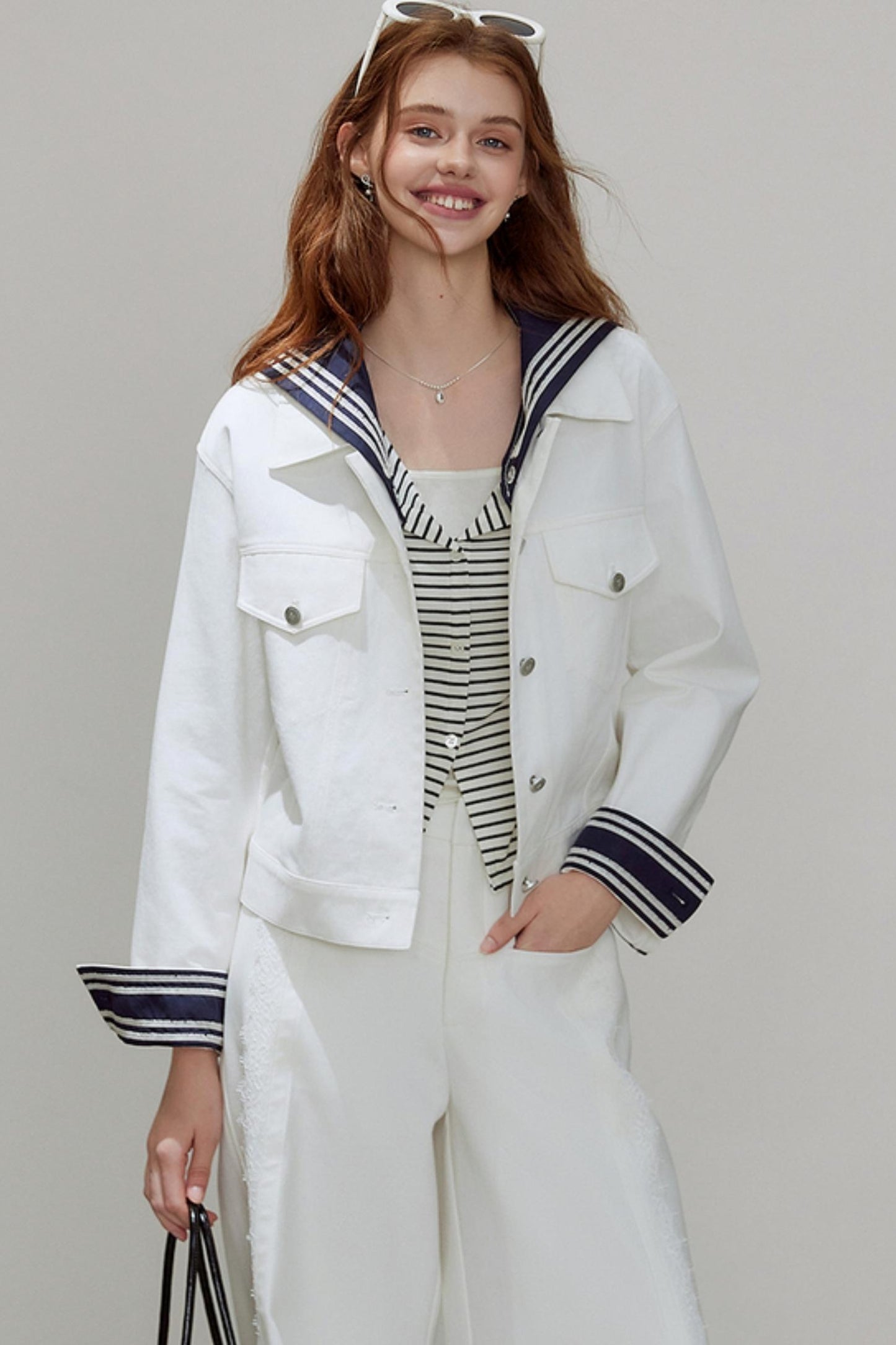 White Denim Short Jacket