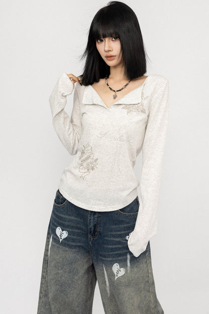 Autumn Retro Long Sleeve Tee