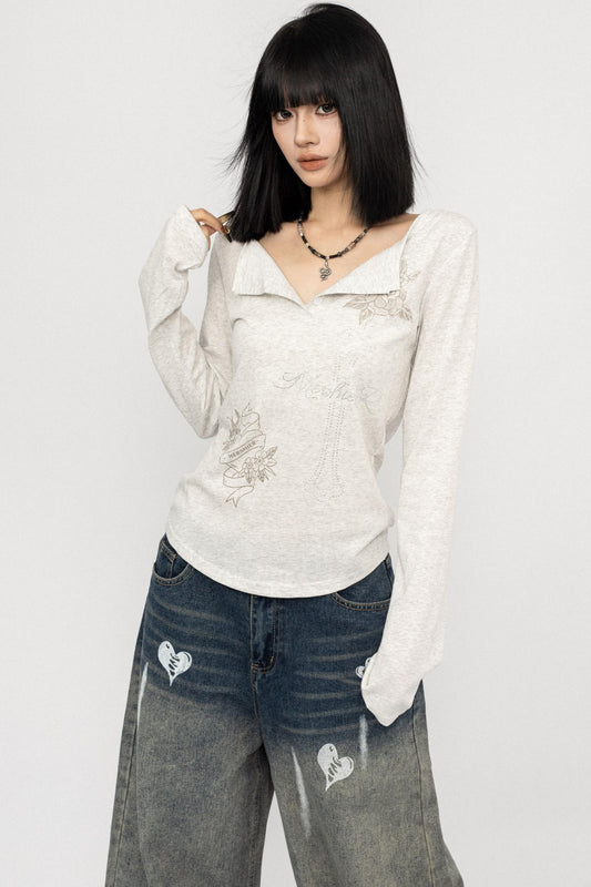 Autumn Retro Long Sleeve Tee