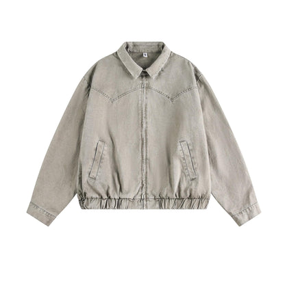 Vintage Zippered Basic Fall Jacket