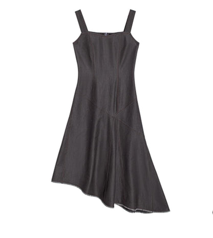 Twilight Gray Polka Dot Bib Dress Set