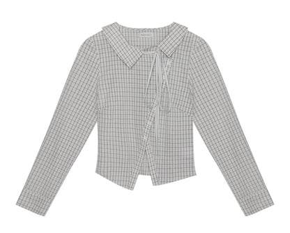 Korean Style Grid Mini Skirt Set-Up