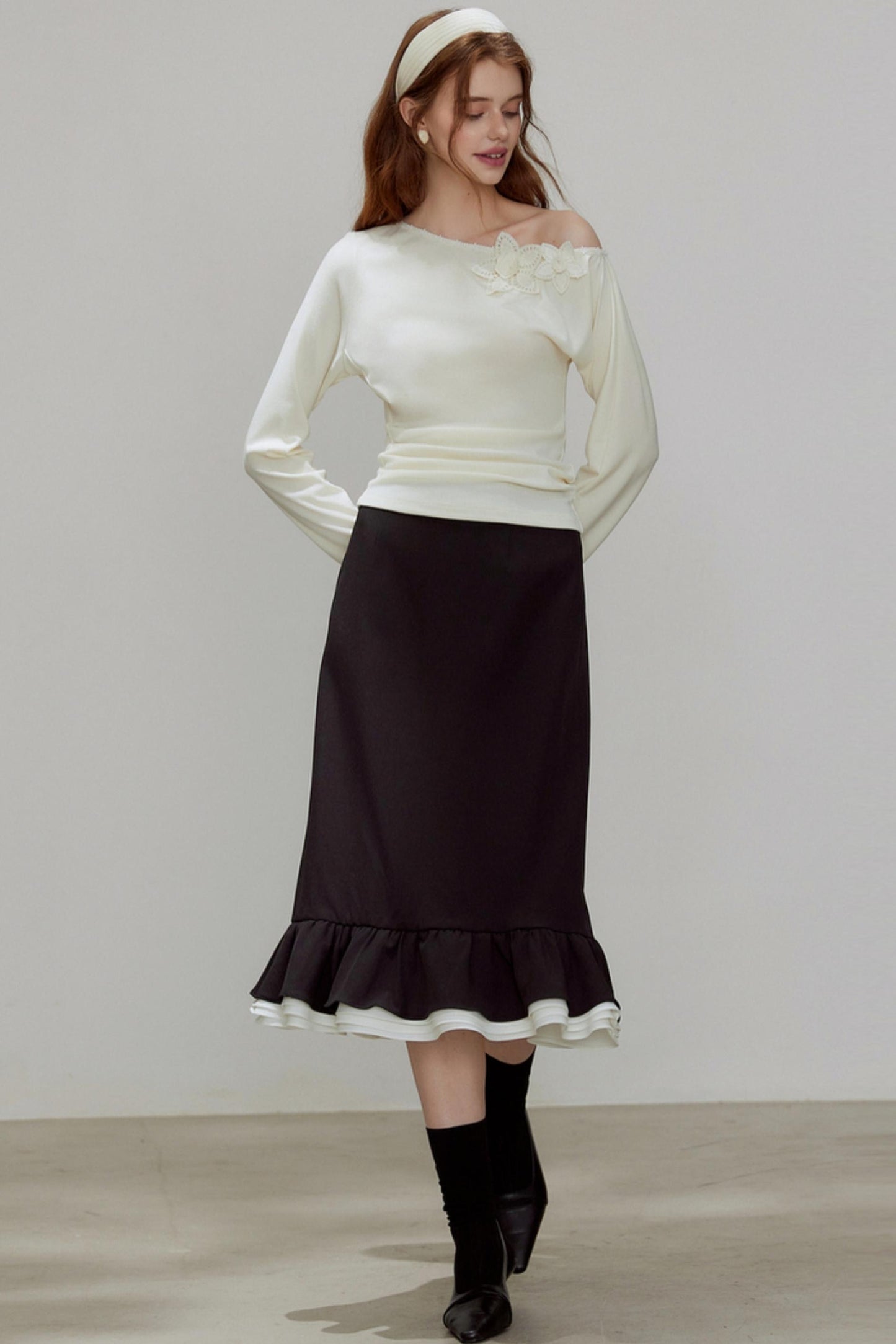 New Knitted Floral Sweater