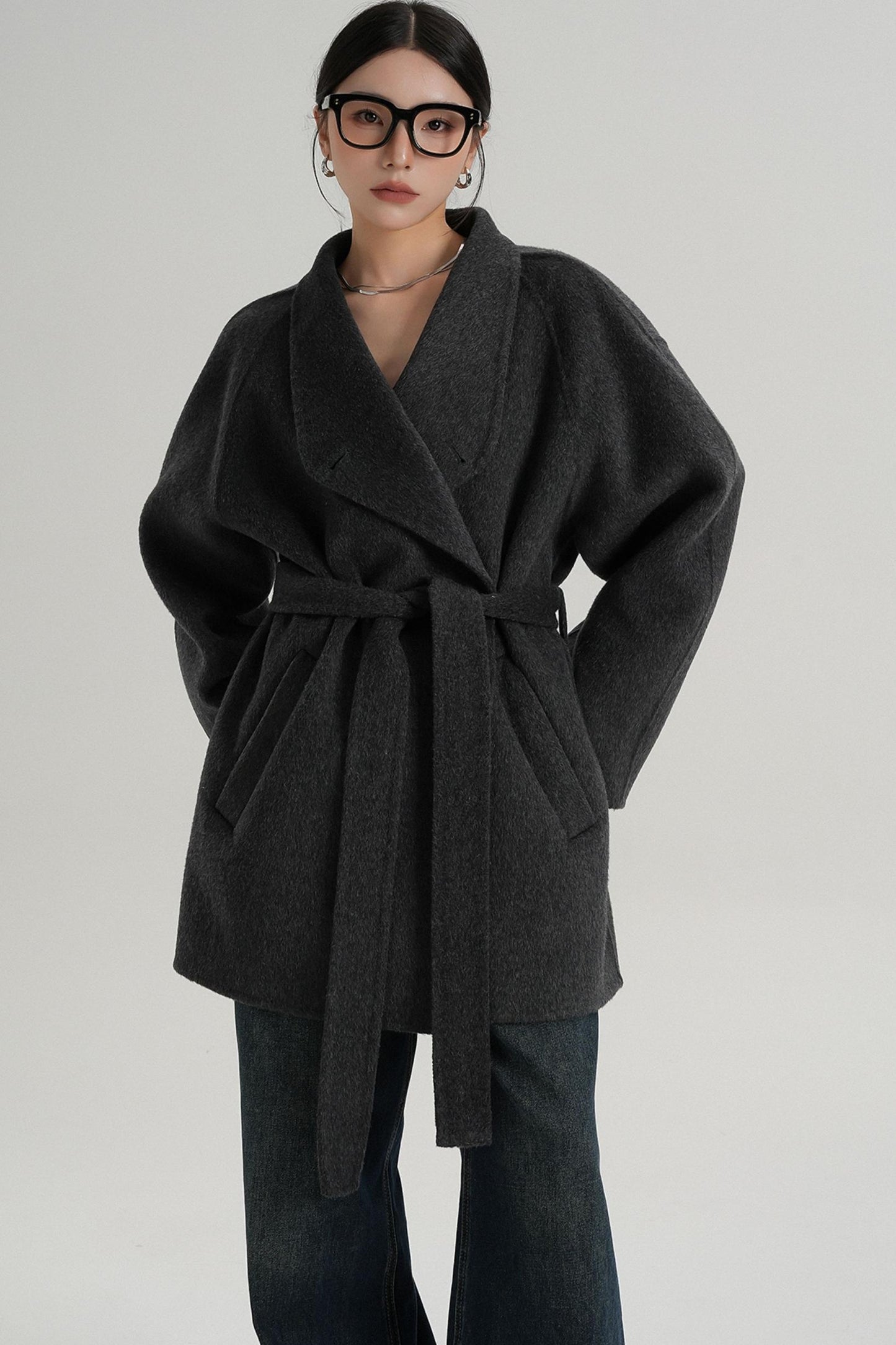 Minimalist Reversible Wool Coat