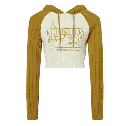 Contrasting Cropped Sweater