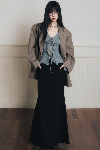 Desire Lace-Up Knitted Cardigan