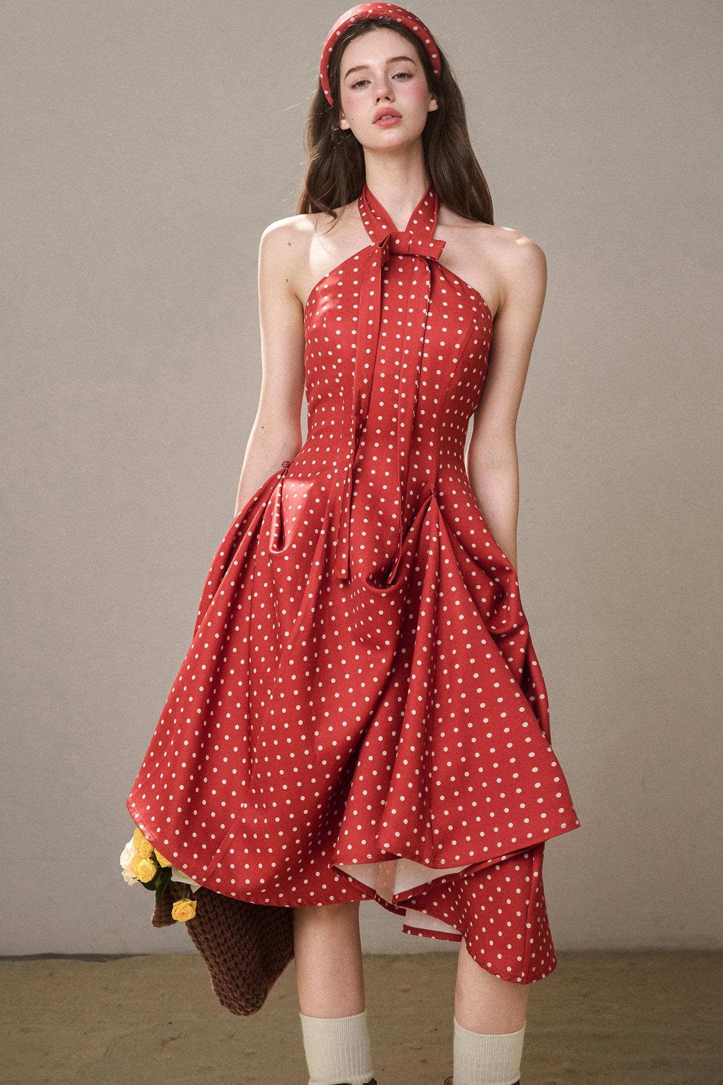 Galaxy Comfortable Retro Red Dress